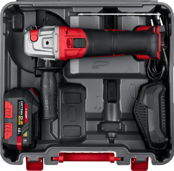 Углошлифовальная машина Зубр Мастер УШМ-18-125-41 10000об/мин рез.шпин.:M14 d=125мм жестк.кейс