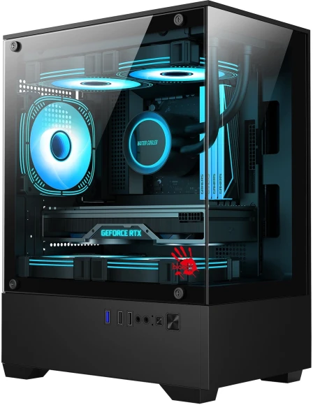 Корпус Bloody CC-125 белый без БП mATX 5x120mm 2xUSB2.0 1xUSB3.0 audio bott PSU