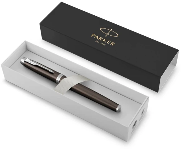 Ручка роллер Parker IM Core T321 (1931664) Dark Espresso CT F черн. черн. подар.кор. Ручка роллер Parker IM Core T321 (1931664) Dark Espresso CT F черн. черн. подар.кор.