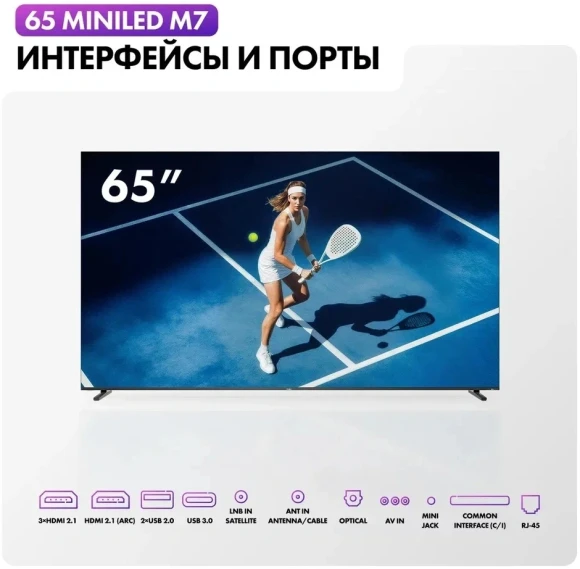 Телевизор LED Haier 65" M7 Frameless черный 4K Ultra HD 144Hz MEMC DVB-T DVB-T2 DVB-C DVB-S2 USB WiFi Smart TV Телевизор LED Haier 65" M7 Frameless черный 4K Ultra HD 144Hz MEMC DVB-T DVB-T2 DVB-C DVB-S2 USB WiFi Smart TV