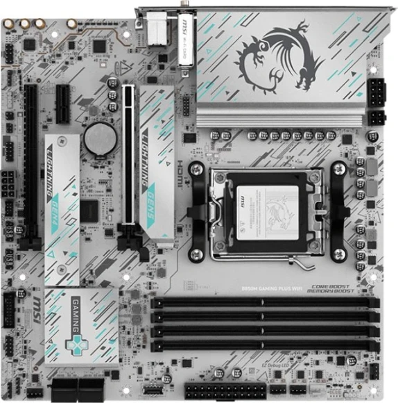 Материнская плата MSI B840M GAMING PLUS WIFI6E SocketAM5 AMD B840 4xDDR5 mATX AC`97 8ch(7.1) 2.5Gg RAID+HDMI