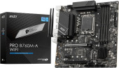 Материнская плата MSI PRO B760M-A WIFI Soc-1700 Intel B760 4xDDR5 mATX AC`97 8ch(7.1) 2.5Gg+HDMI+DP Материнская плата MSI PRO B760M-A WIFI Soc-1700 Intel B760 4xDDR5 mATX AC`97 8ch(7.1) 2.5Gg+HDMI+DP