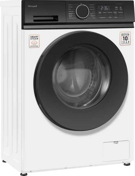 Стиральная машина Weissgauff WM 41106 Inverter Steam класс: A+++ загр.фронтальная макс.:6кг белый инвертор