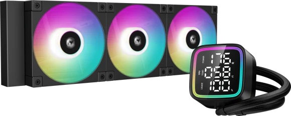 Система водяного охлаждения Deepcool LD360 ARGB Soc-AM5/AM4/1200/1700/1851 черный 4-pin 38.71dB Al LCD 300W 1786gr Ret (R-LD360-BKMSN-G-1)