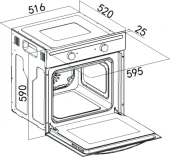 Духовой шкаф Электрический Weissgauff EOM 104 B черный