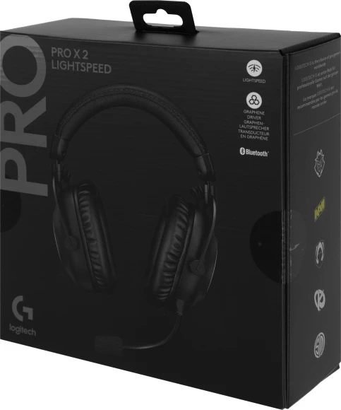 Наушники с микрофоном Logitech G Pro X 2 Lightspeed черный накладные BT оголовье (981-001263)