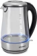 Чайник электрический Hyundai HYK-G8406 1.7л. 2200Вт прозрачный/черный корпус: металл Чайник электрический Hyundai HYK-G8406 1.7л. 2200Вт прозрачный/черный корпус: металл