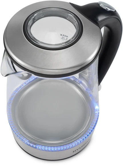 Чайник электрический Hyundai HYK-G8406 1.7л. 2200Вт прозрачный/черный корпус: металл Чайник электрический Hyundai HYK-G8406 1.7л. 2200Вт прозрачный/черный корпус: металл