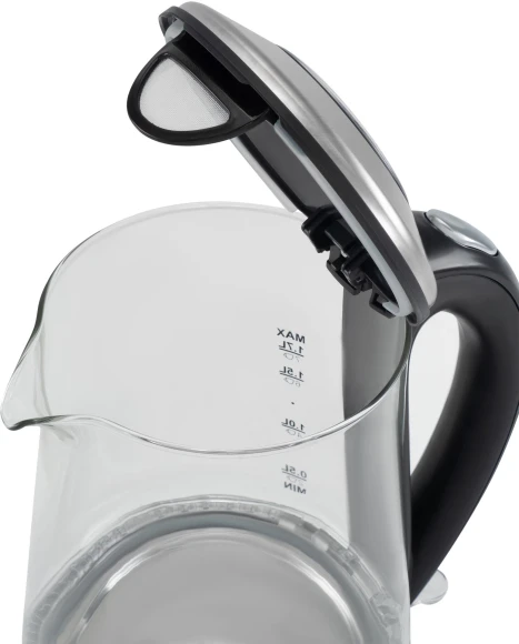 Чайник электрический Hyundai HYK-G8406 1.7л. 2200Вт прозрачный/черный корпус: металл Чайник электрический Hyundai HYK-G8406 1.7л. 2200Вт прозрачный/черный корпус: металл