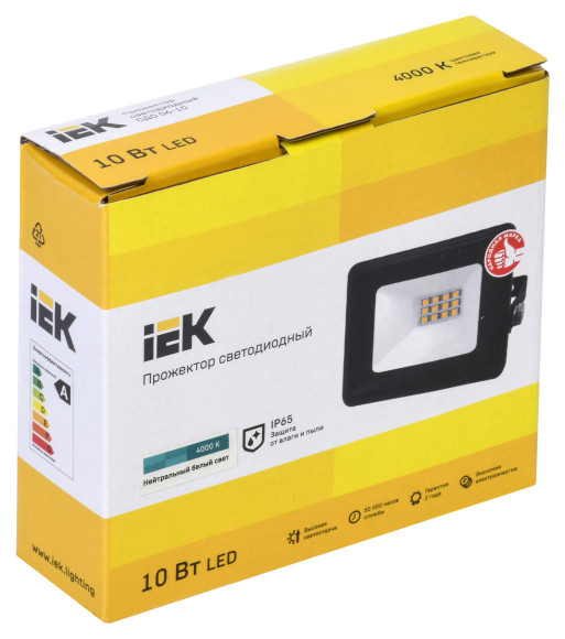 Прожектор уличный IEK СДО LPDO601-10-40-K02 светодиодный 10Втчерный Прожектор уличный IEK СДО LPDO601-10-40-K02 светодиодный 10Втчерный