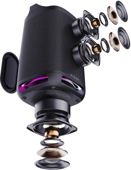 Минисистема Digma D-MC1702 черный 80Вт USB BT