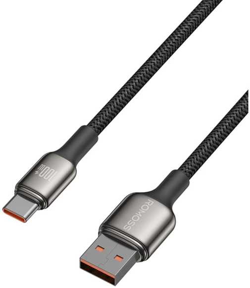 Кабель Romoss CB3038 1746960 ver2.0 USB (m)-USB Type-C (m) 1.2м черный