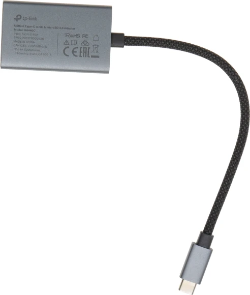 Устройство чтения карт памяти USB Type-C TP-Link UA440C серый