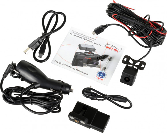 Видеорегистратор с радар-детектором Sho-Me Combo Note WiFi DUO GPS ГЛОНАСС черный