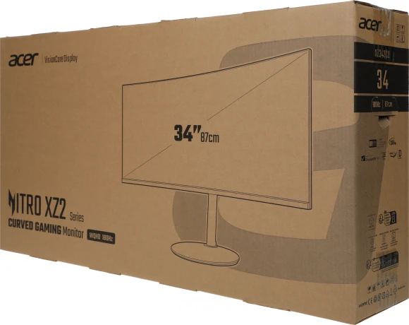 Монитор Acer 34" Nitro XZ342CUS3bmiipphx черный VA LED 1ms 21:9 HDMI M/M матовая HAS Piv 400cd 178гр/178гр 3440x1440 180Hz FreeSync Premium DP UW 8.64кг Монитор Acer 34" Nitro XZ342CUS3bmiipphx черный VA LED 1ms 21:9 HDMI M/M матовая HAS Piv 400cd 178гр/178гр 3440x1440 180Hz FreeSync Premium DP UW 8.64кг