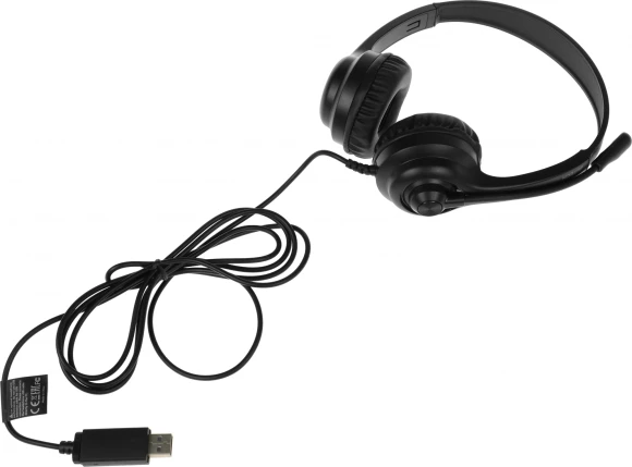 Наушники с микрофоном A4Tech HU-8 черный 2м накладные USB оголовье Наушники с микрофоном A4Tech HU-8 черный 2м накладные USB оголовье