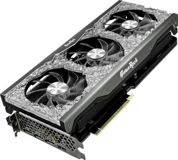 Видеокарта Palit PCI-E 4.0 PA-RTX3070 GAMEROCK 8G V1 LHR NVIDIA GeForce RTX 3070 8Gb 256bit GDDR6 1500/14000 HDMIx1 DPx3 HDCP Ret Видеокарта Palit PCI-E 4.0 PA-RTX3070 GAMEROCK 8G V1 LHR NVIDIA GeForce RTX 3070 8Gb 256bit GDDR6 1500/14000 HDMIx1 DPx3 HDCP Ret