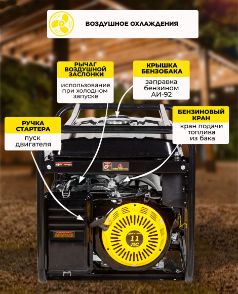 Генератор Huter DY5000L 4.5кВт Генератор Huter DY5000L 4.5кВт