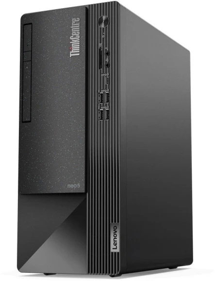 ПК Lenovo ThinkCentre Neo 50t MT i5 12400 (2.5) 8Gb 1Tb 7.2k UHDG 730/DVDRW CR без ОС GbitEth 260W kb мышь клавиатура черный (11SE00PAGP)