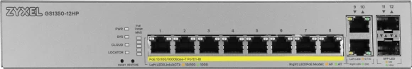 Коммутатор Zyxel GS1350-12HP-EU0101F (L2) 10x1Гбит/с 2SFP 8PoE+ 130W управляемый Коммутатор Zyxel GS1350-12HP-EU0101F (L2) 10x1Гбит/с 2SFP 8PoE+ 130W управляемый