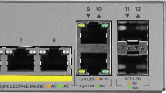 Коммутатор Zyxel GS1350-12HP-EU0101F (L2) 10x1Гбит/с 2SFP 8PoE+ 130W управляемый Коммутатор Zyxel GS1350-12HP-EU0101F (L2) 10x1Гбит/с 2SFP 8PoE+ 130W управляемый