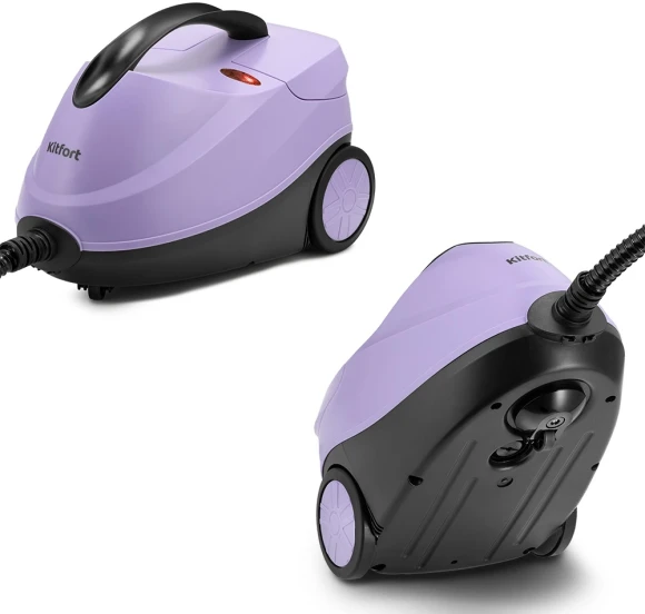 Пароочиститель напольный Kitfort КТ-9185 2000Вт черный/сиреневый