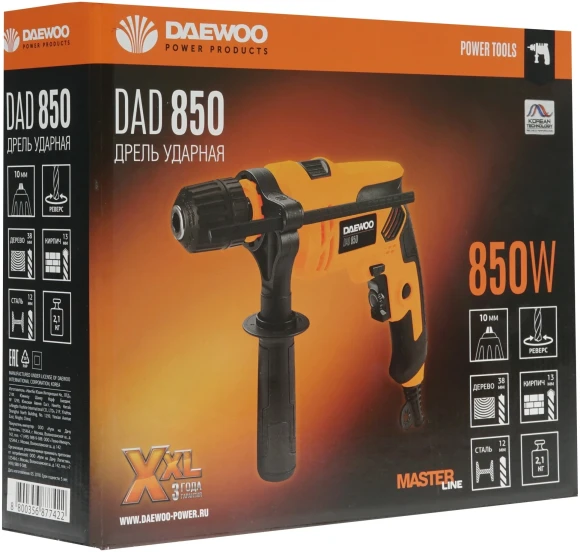 Дрель ударная Daewoo DAD 850 850Вт патрон:быстрозажимной реверс