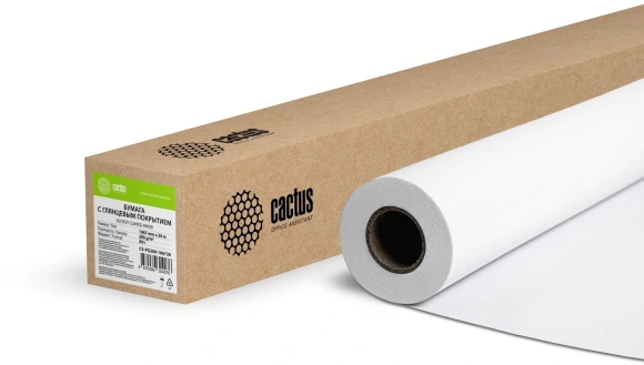 Бумага Cactus CS-PG200-106730 42"(A0+) 1067мм-30м/200г/м2/белый глянцевое универсальная (с покрытием) Бумага Cactus CS-PG200-106730 42"(A0+) 1067мм-30м/200г/м2/белый глянцевое универсальная (с покрытием)