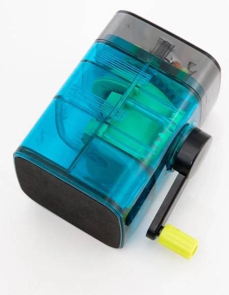 Точилка для карандашей механическая Deli 71162Blue 1 отверстие пластик синий