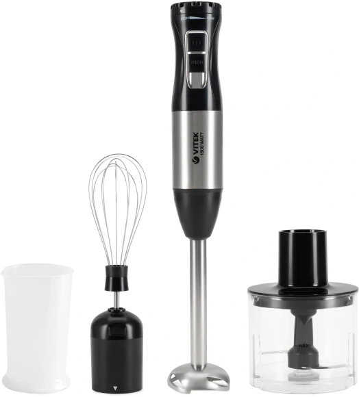 Блендер погружной Vitek VT-8545 1000Вт черный/серебристый