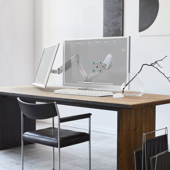 Кронштейн для мониторов Onkron G200 белый 13"-32" макс.18кг настольный поворот и наклон верт.перемещ. Кронштейн для мониторов Onkron G200 белый 13"-32" макс.18кг настольный поворот и наклон верт.перемещ.