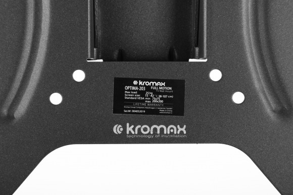 Кронштейн для телевизора Kromax OPTIMA-203 черный 15"-42" макс.25кг настенный поворот и наклон Кронштейн для телевизора Kromax OPTIMA-203 черный 15"-42" макс.25кг настенный поворот и наклон