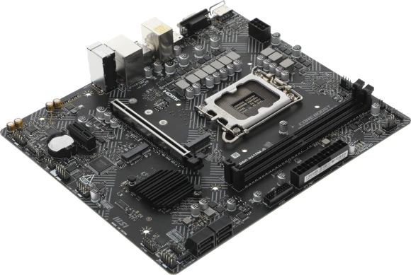 Материнская плата MSI PRO H610M-G Soc-1700 Intel H610 2xDDR5 mATX AC`97 8ch(7.1) GbLAN+VGA+HDMI+DP