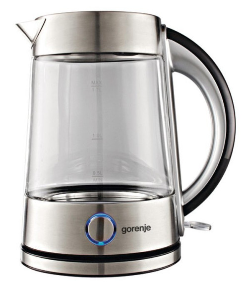 Чайник электрический Gorenje K17G 1.7л. 2200Вт серебристый корпус: стекло/металл