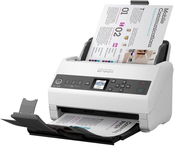 Сканер планшетный/протяжный Epson WorkForce DS-730N (B11B259401/B11B259502) A4 белый Сканер планшетный/протяжный Epson WorkForce DS-730N (B11B259401/B11B259502) A4 белый