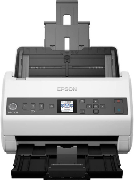 Сканер планшетный/протяжный Epson WorkForce DS-730N (B11B259401/B11B259502) A4 белый Сканер планшетный/протяжный Epson WorkForce DS-730N (B11B259401/B11B259502) A4 белый