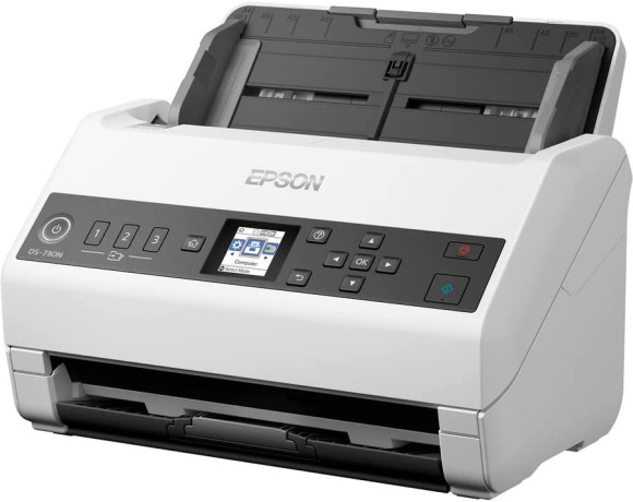 Сканер планшетный/протяжный Epson WorkForce DS-730N (B11B259401/B11B259502) A4 белый Сканер планшетный/протяжный Epson WorkForce DS-730N (B11B259401/B11B259502) A4 белый