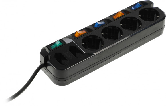 Сетевой удлинитель Most A10 5м (6 розеток) черный (коробка)
