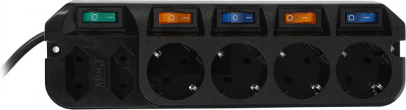 Сетевой удлинитель Most A10 5м (6 розеток) черный (коробка)