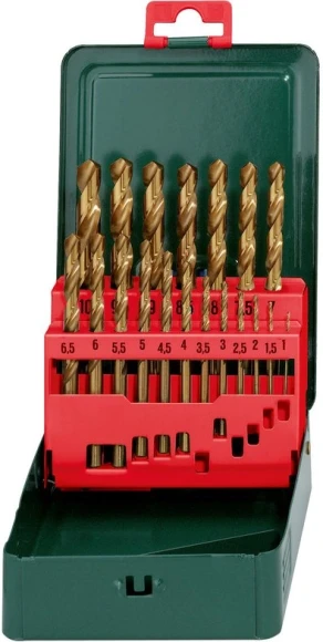 Набор сверл Metabo 627156000 по металлу (19пред.) для дрелей Набор сверл Metabo 627156000 по металлу (19пред.) для дрелей