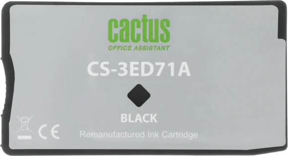 Картридж струйный Cactus CS-3ED71A 712 черный (80мл) для HP DJ T230/T630/T650 с чипом Картридж струйный Cactus CS-3ED71A 712 черный (80мл) для HP DJ T230/T630/T650 с чипом