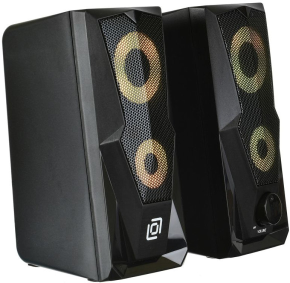 Колонки Оклик OK-127 2.0 черный 6Вт