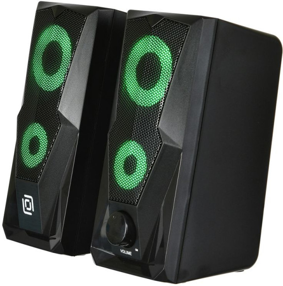 Колонки Оклик OK-127 2.0 черный 6Вт