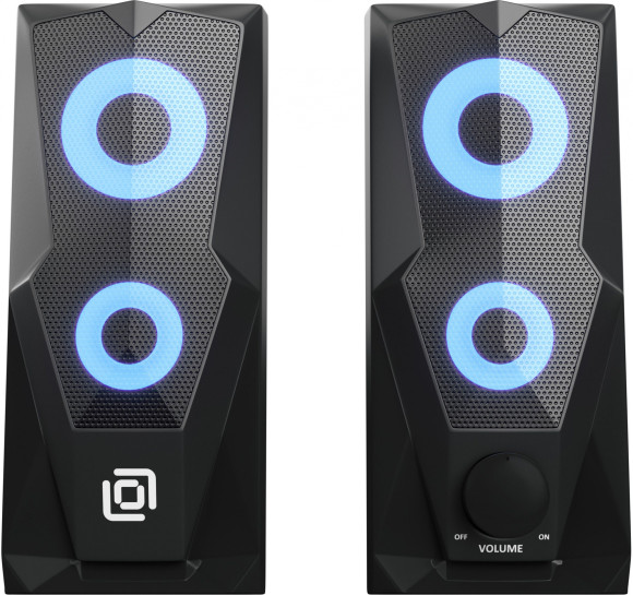 Колонки Оклик OK-127 2.0 черный 6Вт