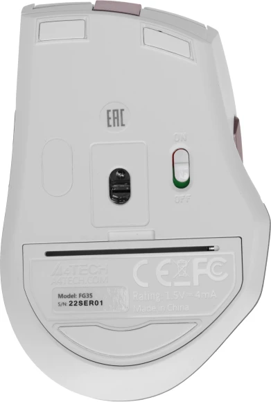 Мышь A4Tech Fstyler FG35 розовый/белый оптическая 2000dpi беспров. USB 5but (FG35 PINK)