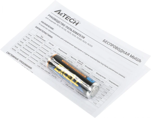 Мышь A4Tech Fstyler FG10S черный/оранжевый оптическая 2000dpi silent беспров. USB для ноутбука 4but (FG10S ORANGE)