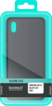 Чехол (клип-кейс) BoraSCO для Samsung Galaxy A01 Core Silicone Case черный (матовый) (39204)