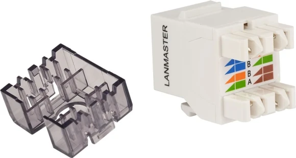 Модуль Lanmaster LAN-OK45U6/180R-WH информ. KeystoneRJ45 кат.6 бел.