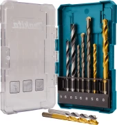 Набор сверл Makita D-71962 по дер/мет/бет (9пред.) для шуруповертов/дрелей Набор сверл Makita D-71962 по дер/мет/бет (9пред.) для шуруповертов/дрелей
