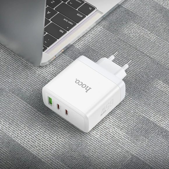 Сетевое зар./устр. Hoco N30 Glory 65W 3.25A+3A+1.5A (PD+QC) универсальное белый (84155) Сетевое зар./устр. Hoco N30 Glory 65W 3.25A+3A+1.5A (PD+QC) универсальное белый (84155)